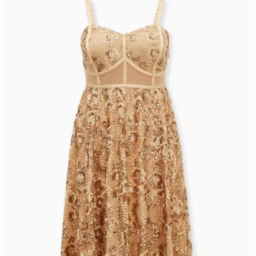 Torrid Gold Sequin Dress  size 10